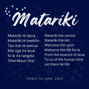 Special karakia to celebrate Matariki 
